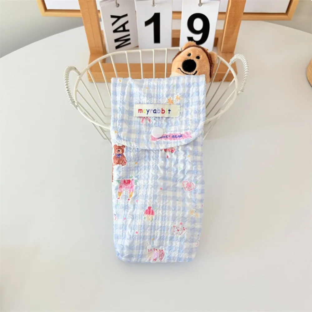 

Simple Cute Bow/Floral Glasses Bag Large Capacity Portable Sunglasses Storage Bag Storage Bags