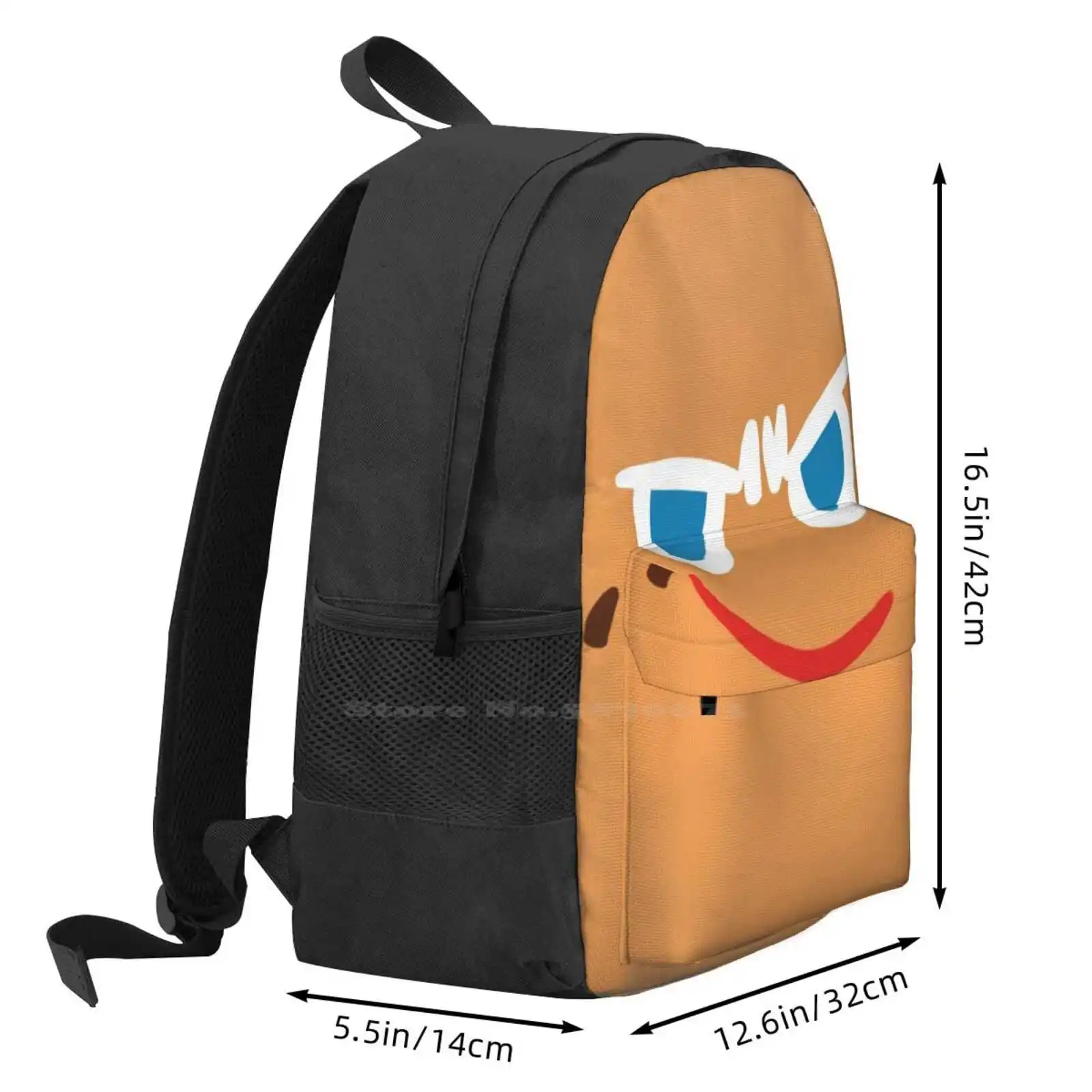 Gingerbrave Cursed Face Teen College Student Backpack Laptop Travel Bags Cookie Run Kingdom Cookie Run Ovenbreak Gingerbrave