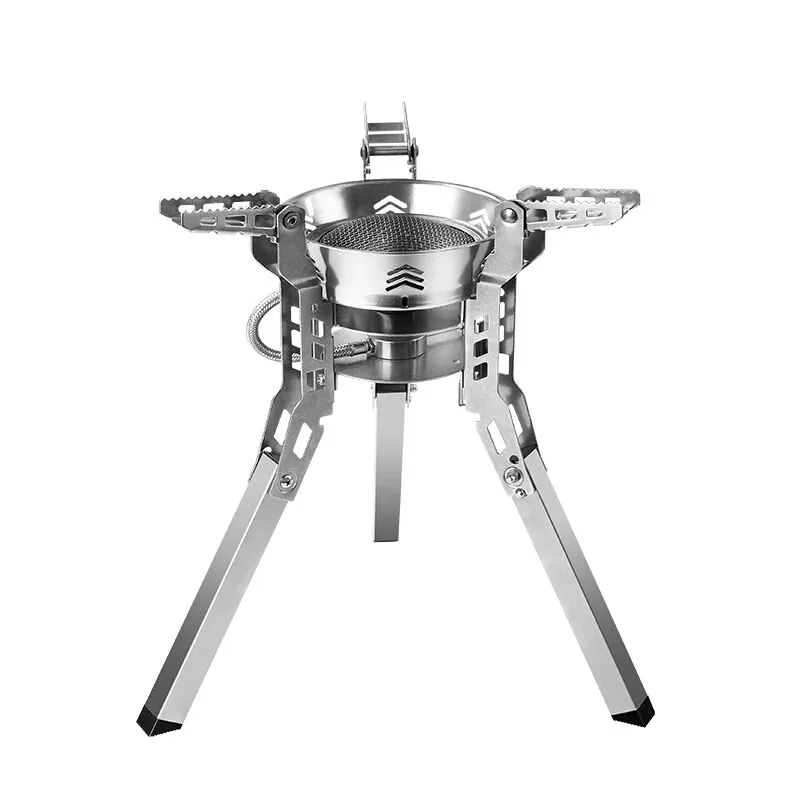 

B16 Windproof Strong Fire Stove Camping Stainless Steel Water Stove Outdoor Portable Foldable Gas Stove