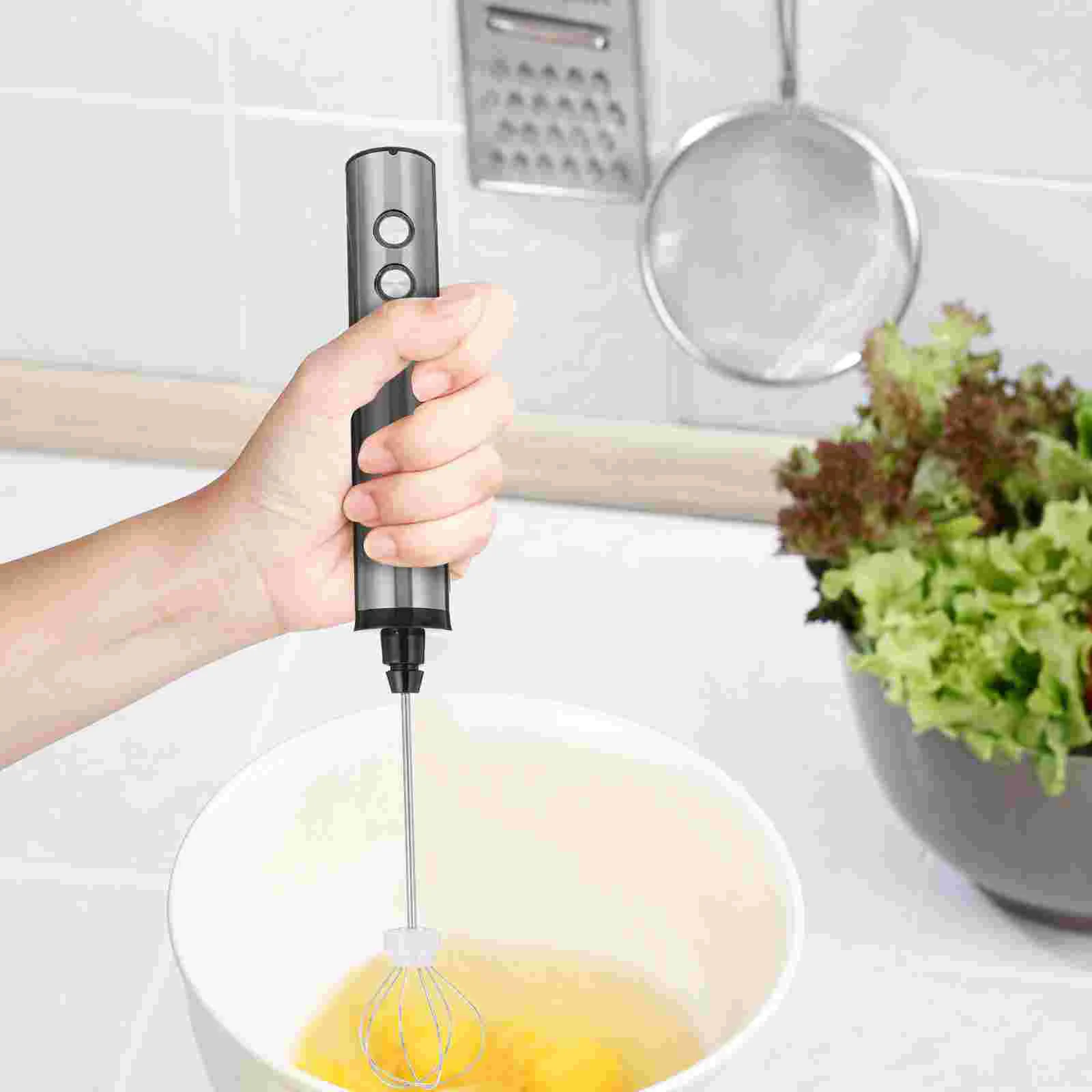 Multifunctional Mixer Coffee Blender Handheld Milk Frother Electric to Bake Kitchen Bubbler Stainless Steel Foamer Blenders