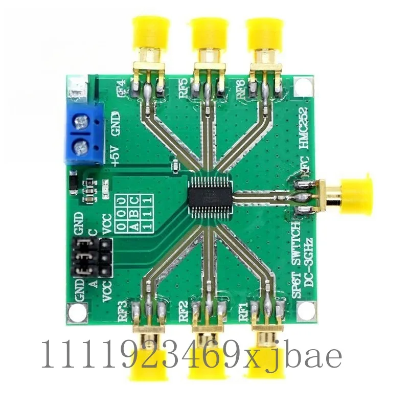 DC-3GHz SP6T Non-Reflective RF Switch Module Single Pole 6 Throw RF Signal Switch Board