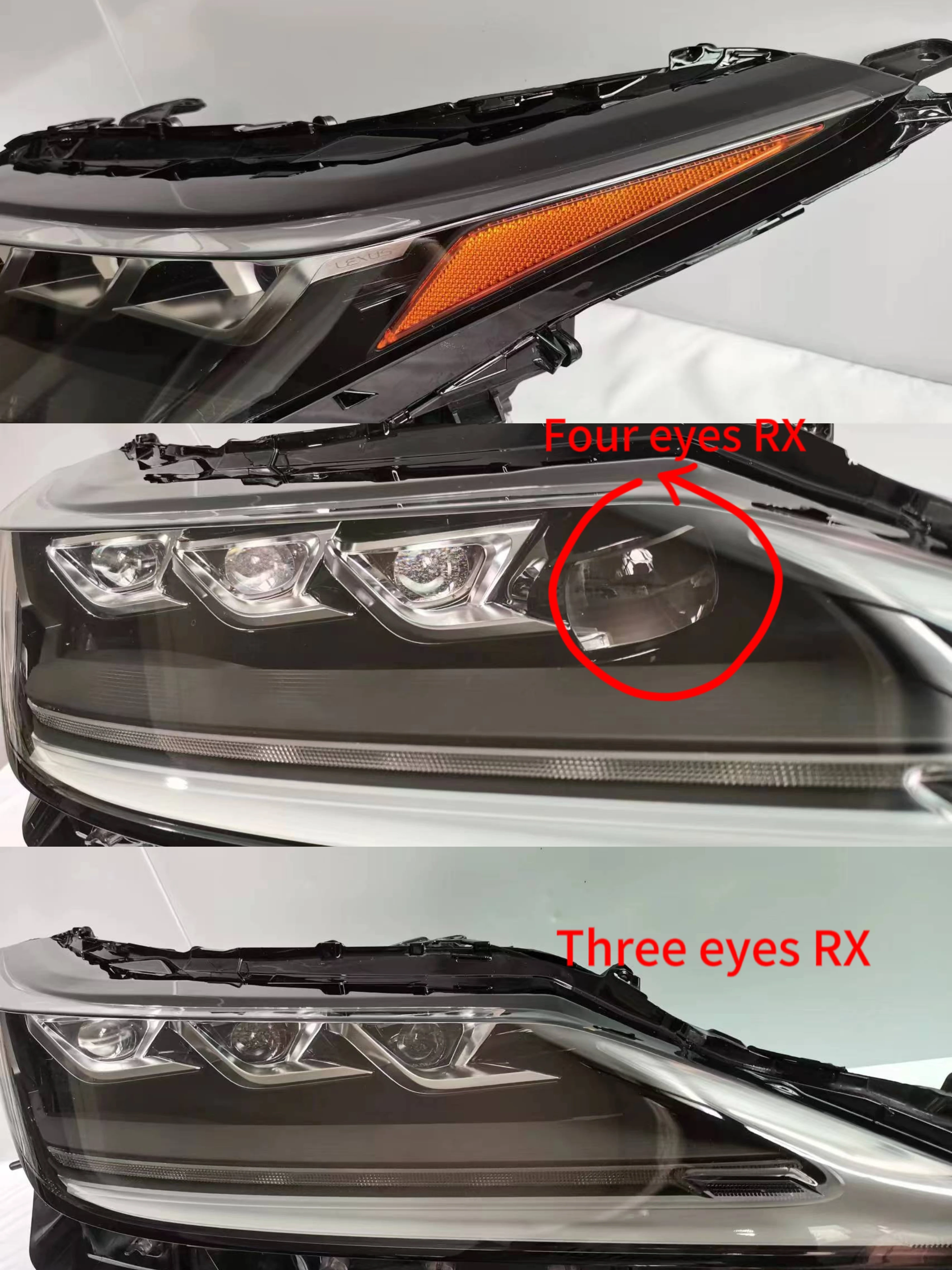 For2020-2022 Lexus RX350 LED Headlight Assembly 3-eye RX300 3-beam car headlight passenger side original equipment manufacturing