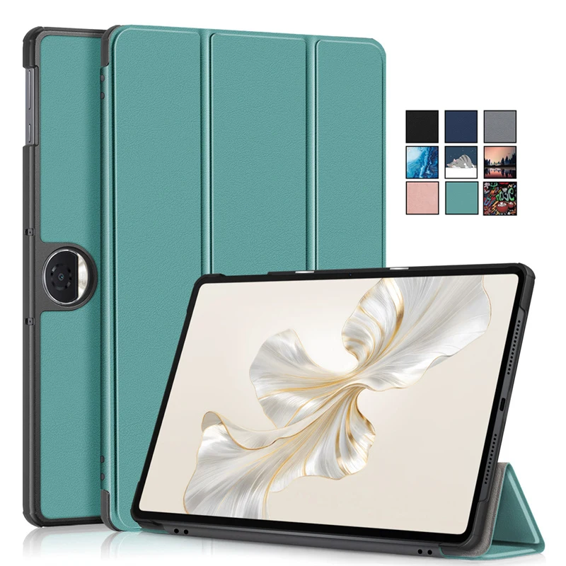 

Чехол для Honor Pad 9, 12.1 дюйма, HEY2-W19 W09, с тройной складной подставкой, магнитной жесткой задней панелью из поликарбоната, для планшета Honor 9.