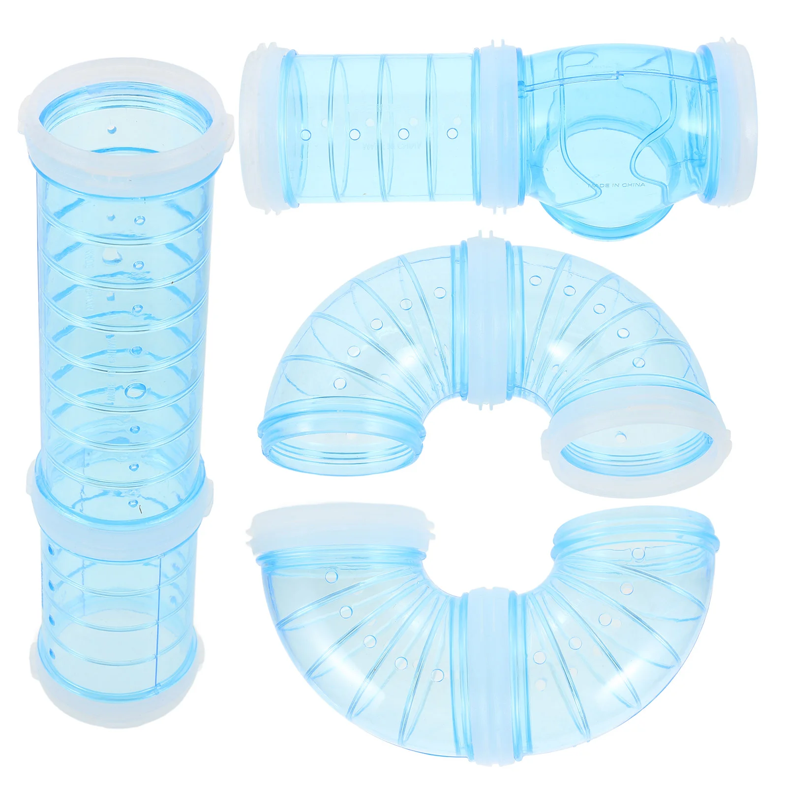 

8 Piece Thickened Material Plastic Tunnel Cage Accessories External Hamster Home Expansion Set Reinforced Mouth Design