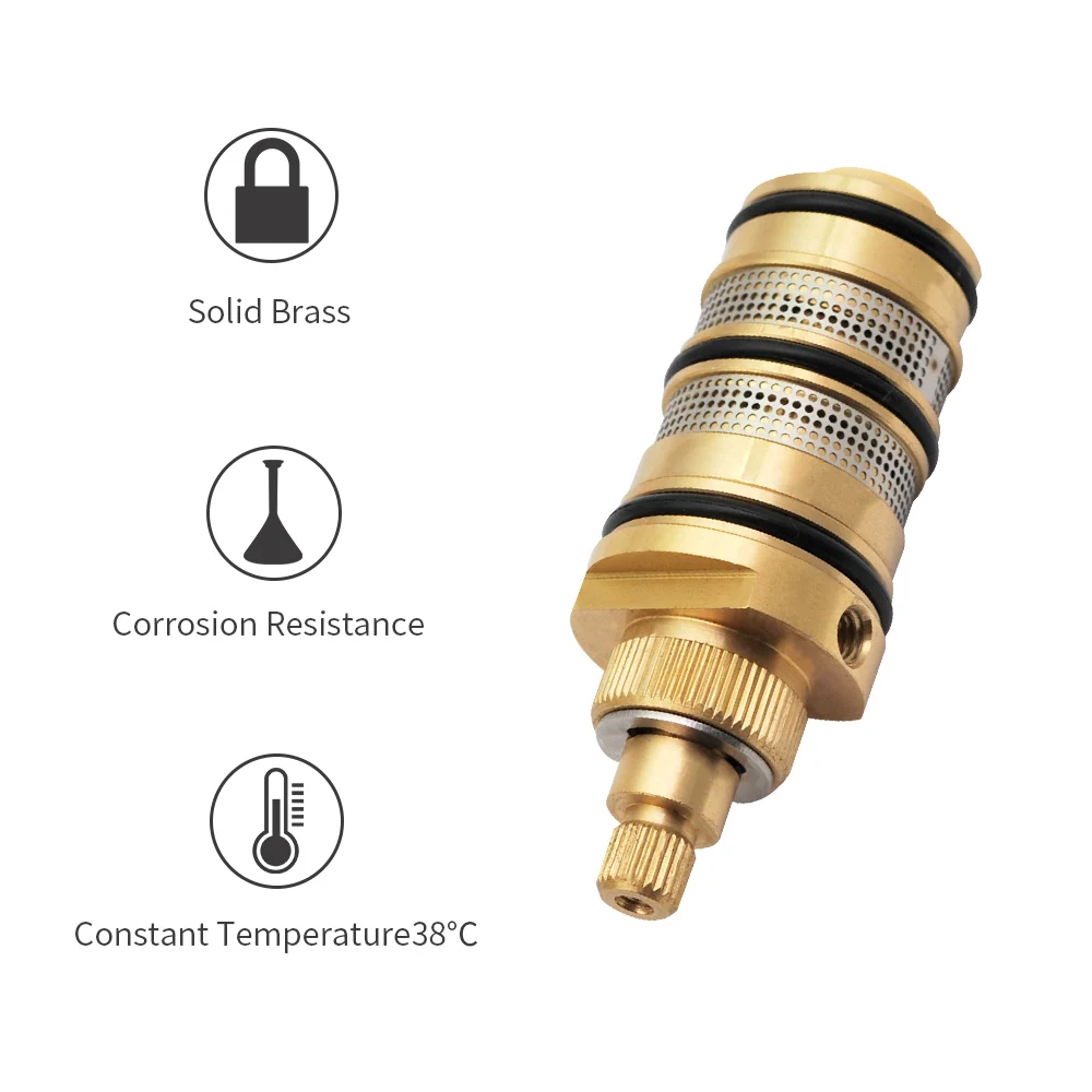 Messing Thermostat ventil Spule Kupfer Wasserhahn Patrone Bad Mischbatterie Dusch misch ventil die Misch wasser temperatur einstellen