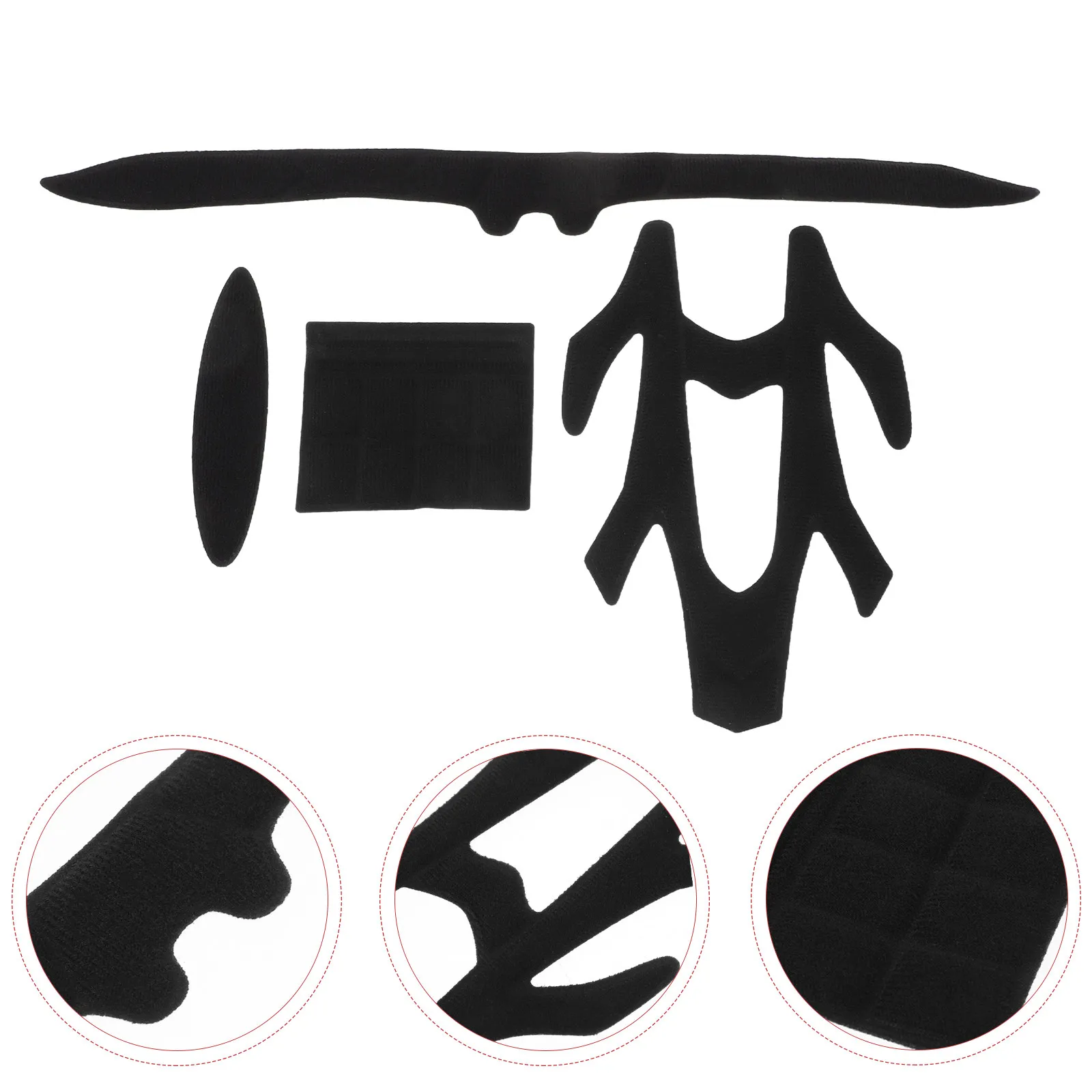 3Set Motorcycle Cushion Breathable Foam Padding Kit Sweat Absorbing Replacement for Bicycle Scooter Skateboard