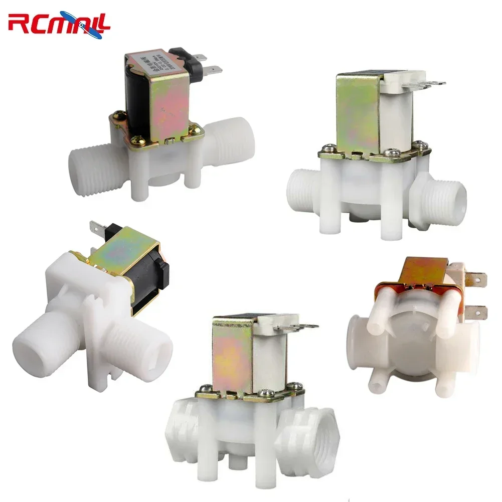 Plastic Electric Solenoid Valve Magnetic N/C With Pressure Water Air Inlet Flow Switch G1/4