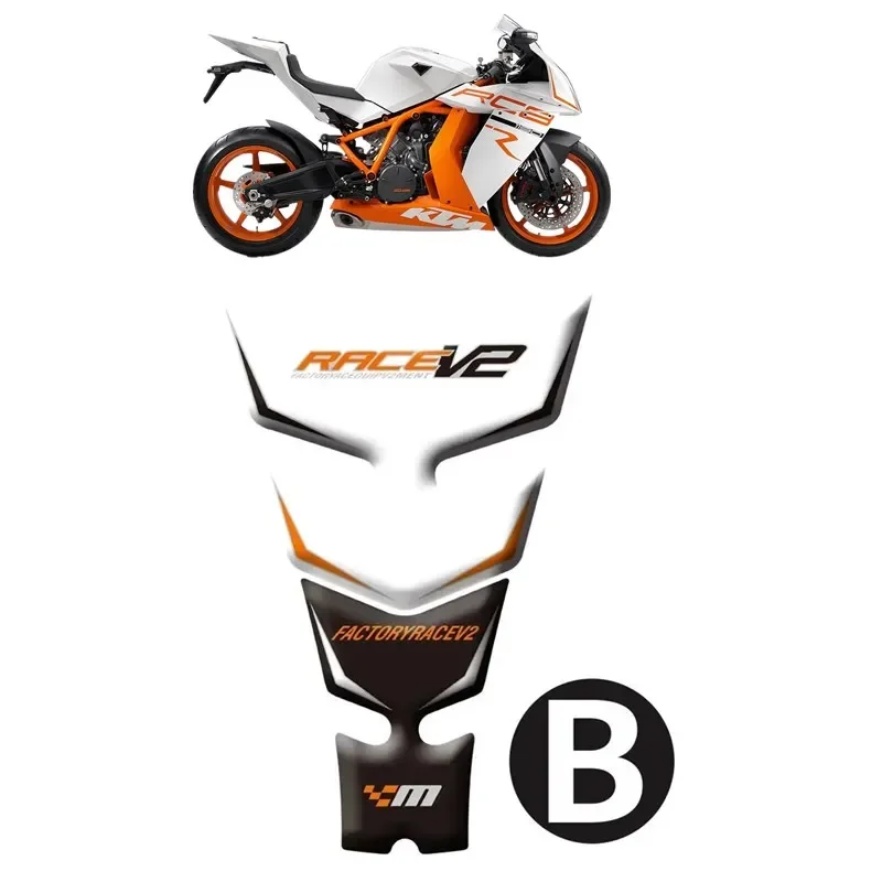 For KTM 1190 RC8R RC8 2008-2015 Tank Stickers Motorcycle Tank Pad Protector 3D Gel Sticker Decal - 3 Accessories