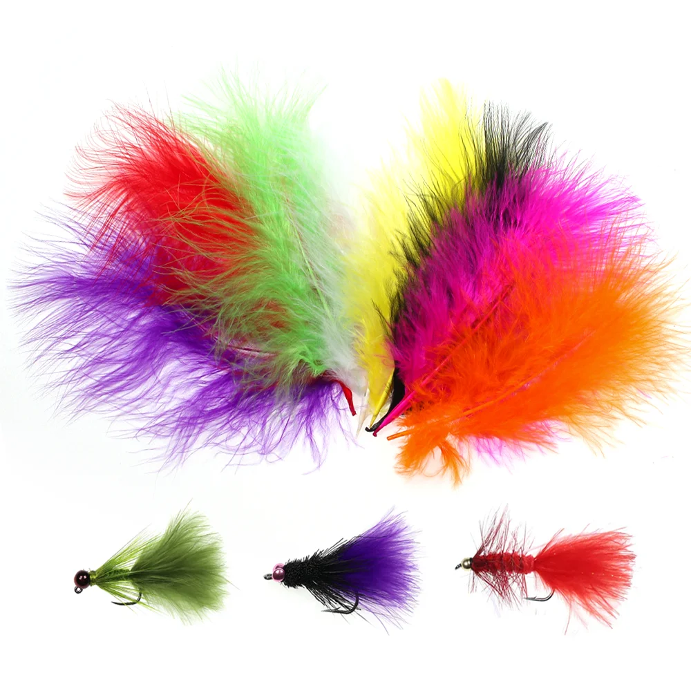 Feather Trim Marabou - 50개 마라부 깃털 천연 헤어 플라이