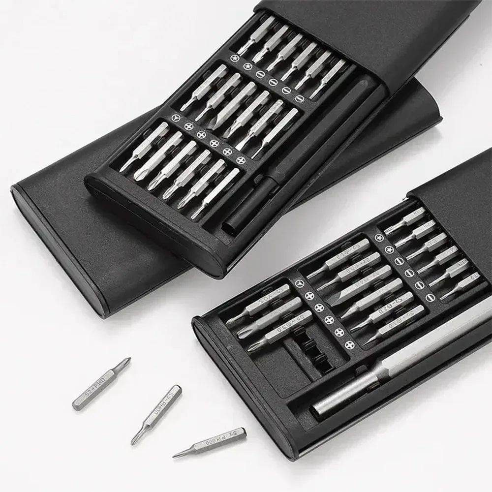 Präzisions-Schraubendreher-Set 25 in 1 Schraubenzieher Sechskant-Flachkopf Magnetischer Schraubendreherkopf für Auto Computer Handy Heimgebrauch