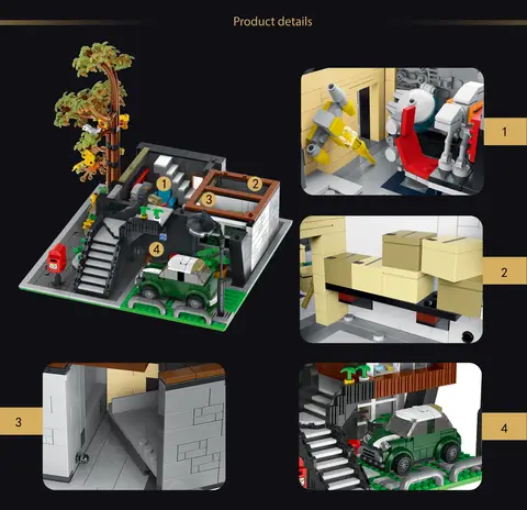 दूध चाय की दुकान बिल्डिंग ब्लॉक आधुनिक विला मॉड्यूलर सिटी आर्किटेक्चर एमओसी ईंटें लाइट स्ट्रीट व्यू सेट के साथ बच्चे DIY खिलौना उपहार 10 best sales कैडफी - №9
