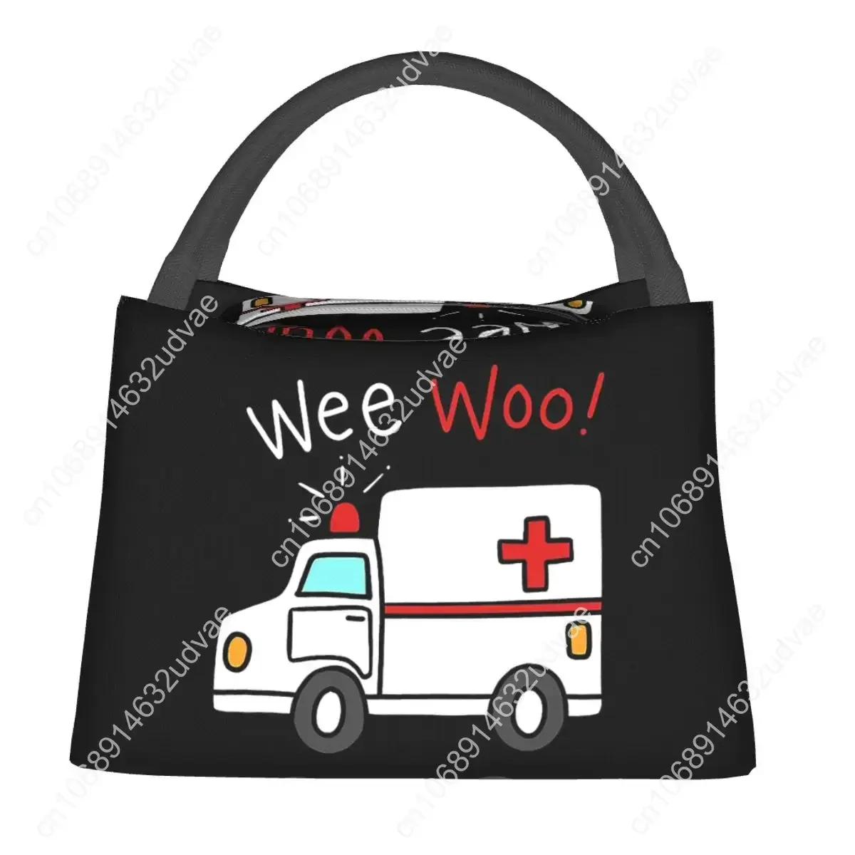 Tas Makan Siang Ambulans Paramedis Kotak Bento Terisolasi Tas Piknik Tote Makan Siang Dapat Digunakan Kembali Tas Termal Pendingin untuk Sekolah Wanita dan Anak Perempuan