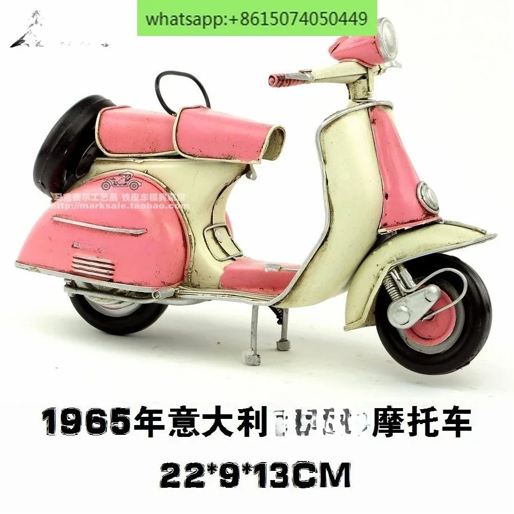 

Wrought iron antique and old handicrafts, scooter motorcycle simulation model, home jewelry ornament decoration