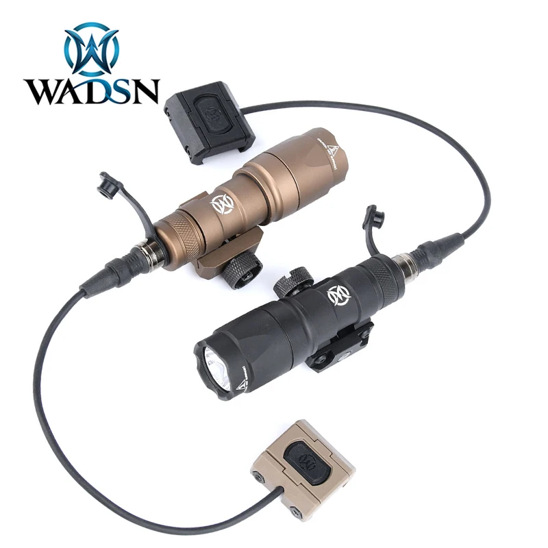 WADSN M300 M300A Modbutton Flashlight Pressure Switch Surefir Scout Light White LED Lamp Airsoft Hunting MLOK KEYMOD Rail System