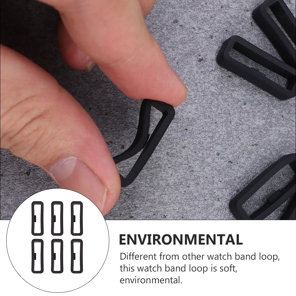 

6 шт., силиконовый ремешок для часов премиум-класса, сменная петля для потерянных или поврежденных ремешков, ремешок для часов, крепежное кольцо