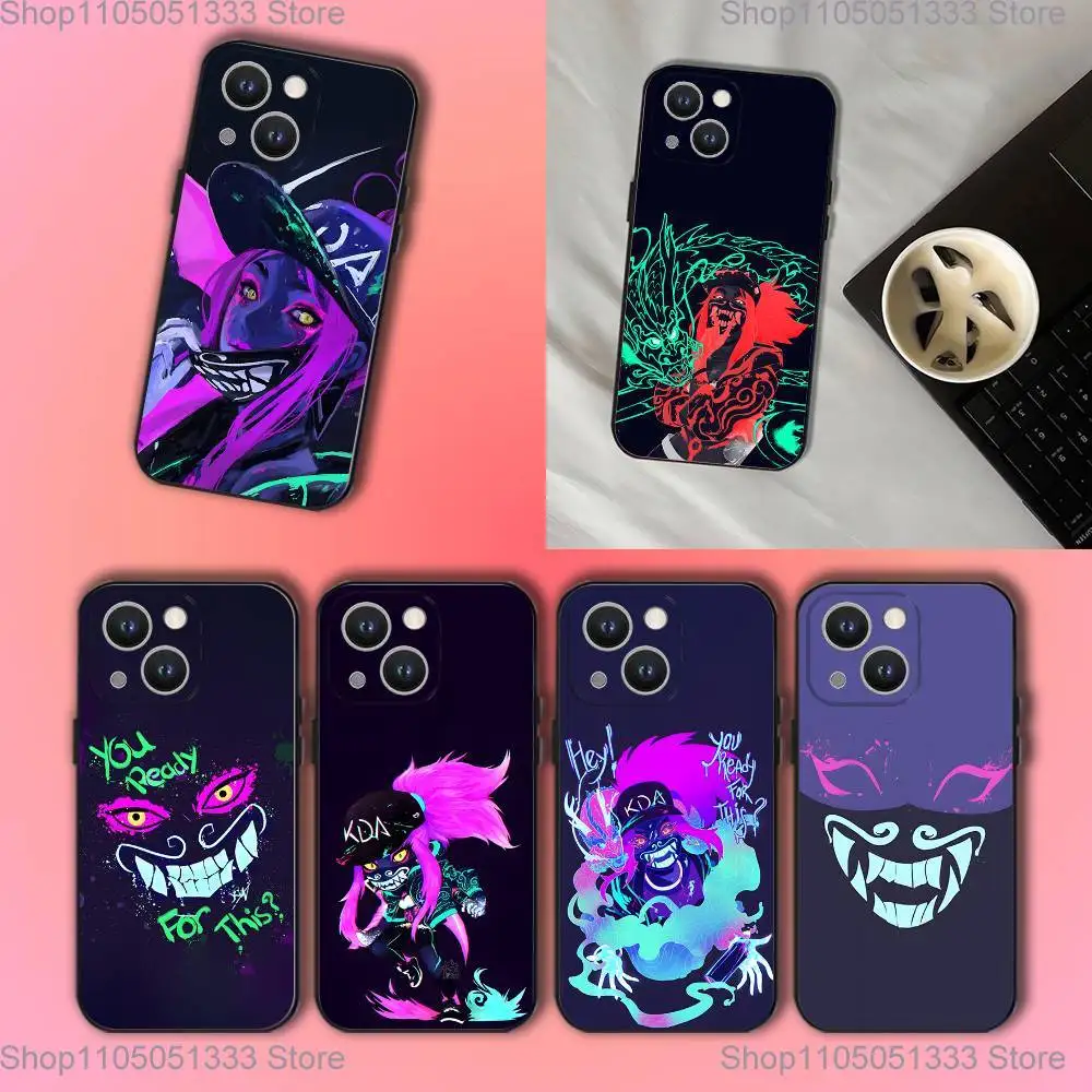 

Leagues Of Legend KDA A-Akali Phone Case For iPhone 17,16,15,14,13,12,11,Pro,XS,Max,XR,Plus,E,SE4,Mini Black Soft Cover