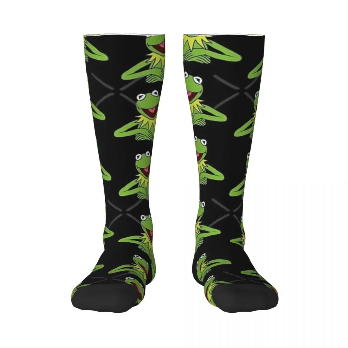 

Kermit The Frog Pattern Autumn Winter Colorful Women Men Women Socks Breathable Basketball Stockings