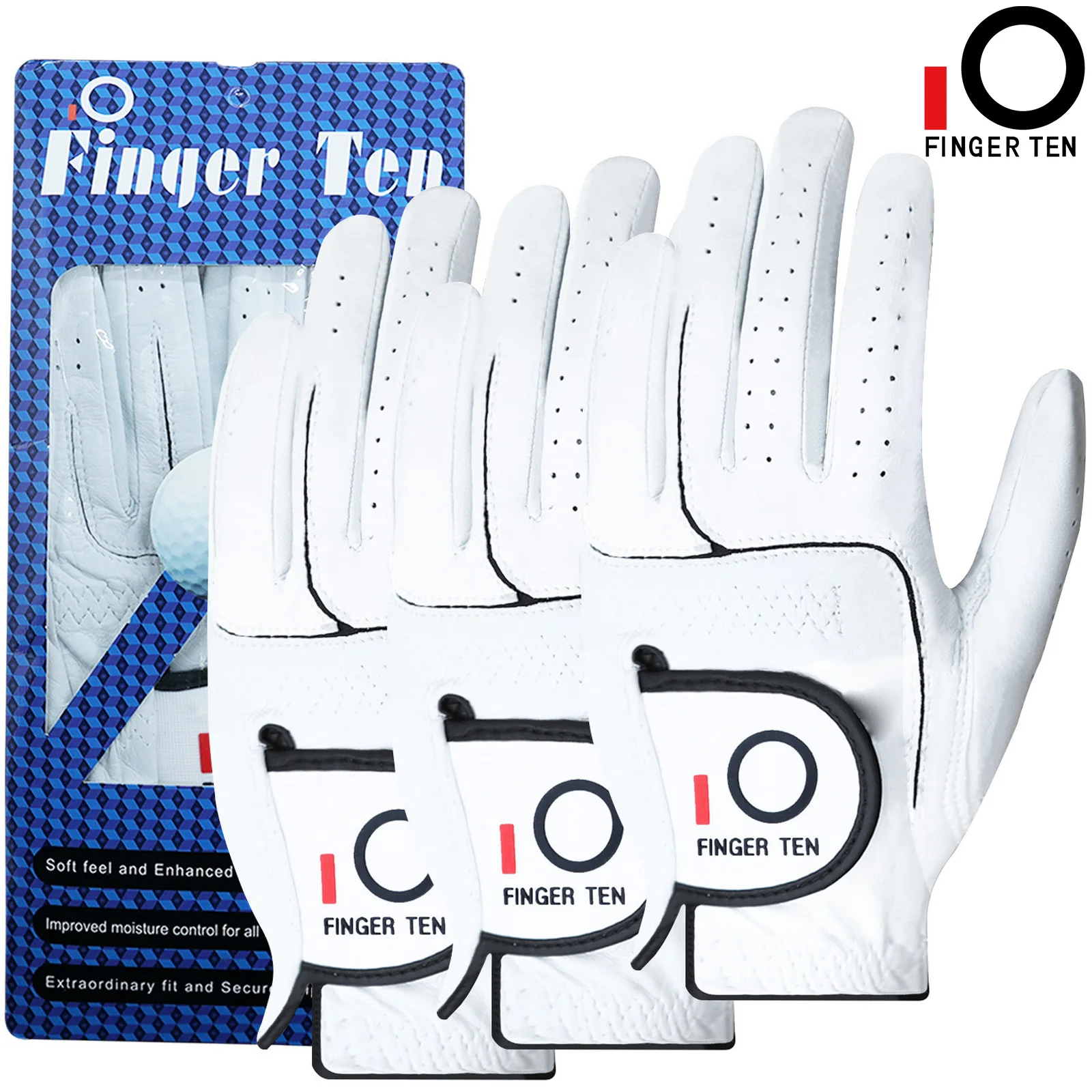 Left Hand Golf Gloves Men Leather All Premium Cabretta Weathersoft Grip Golfer Glove Right Handed S M ML L XL Drop Shipping