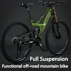 27.5 inch MTB soft tail Downhill Bike double shoulder fork 27/30 speed Cross Country Bicycle Full Suspension Mountain bicicleta