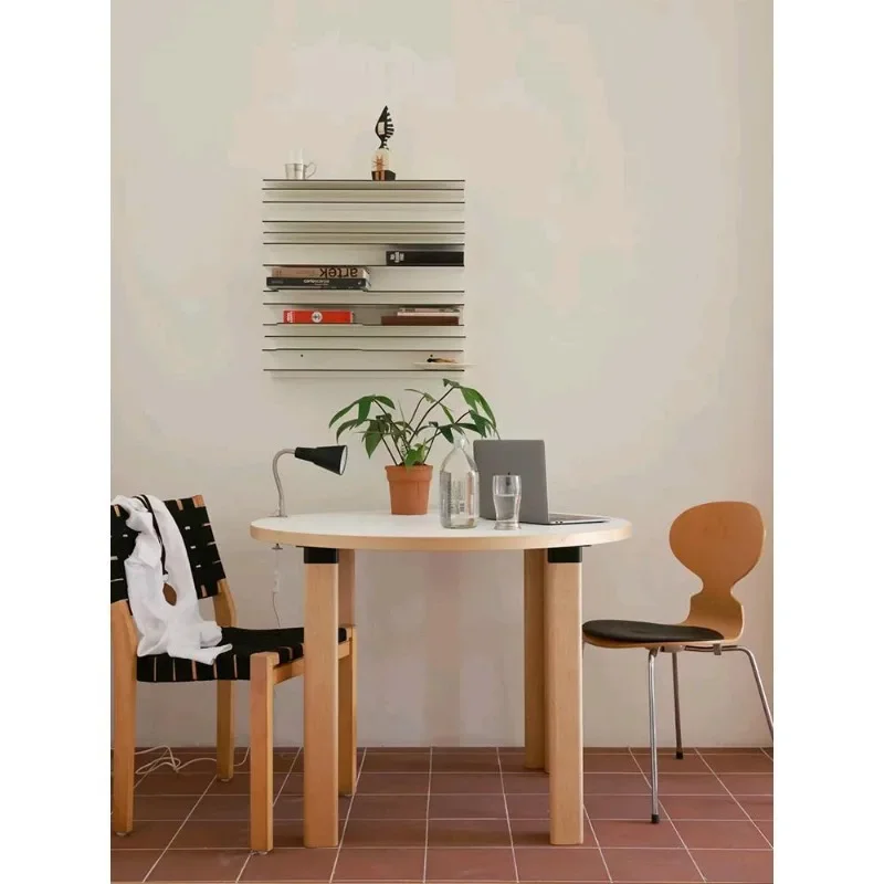 Tisch Haushalt kleine Wohnung moderner einfacher leichter Luxus nordischer mittelalterlicher Stil Schreibtisch langer Esstisch runder Tisch