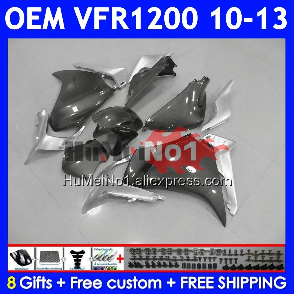 Injection For HONDA Crosstourer VFR 1200 Glossy Grey VFR1200 RR CC 71No.9 VFR1200RR 10 11 12 13 2010 2011 2012 2013 Fairings