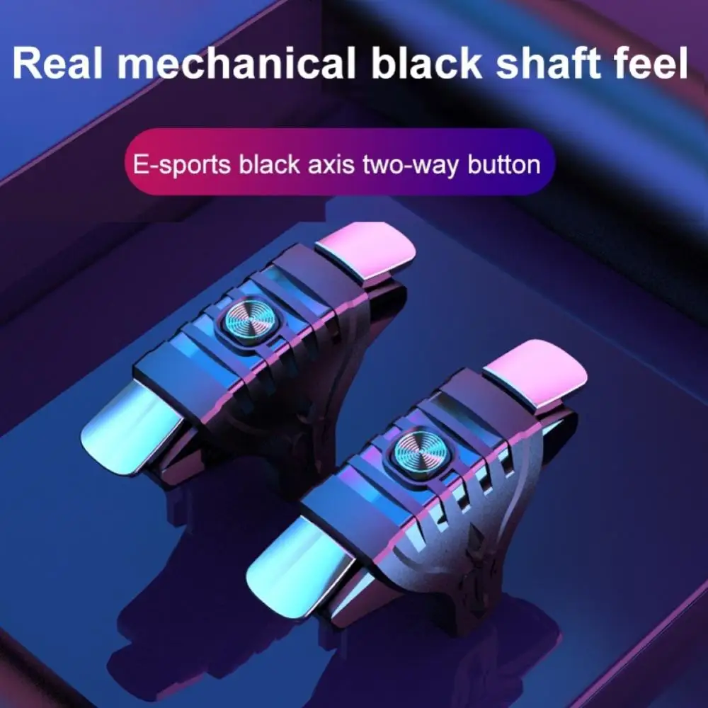 2 Stück Telefonspiel-Trigger für IPhone F01 Metallknöpfe Handyspiele Schießen Trigger-Controller Gamepad Yngы für PUBG