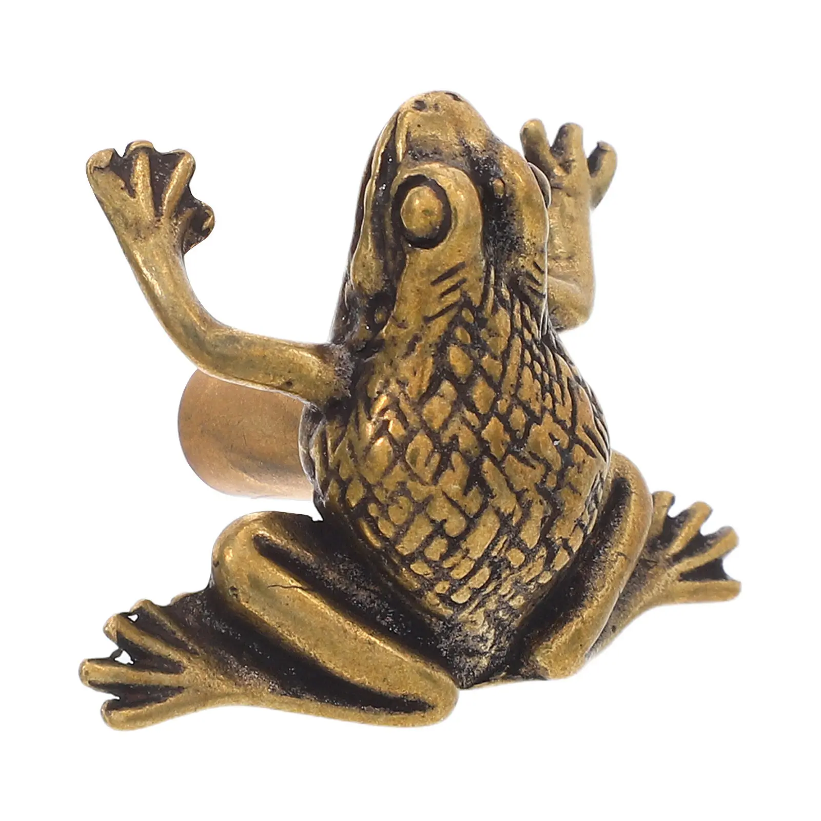 Vintage Brass Frog Door Handle Classic Animal Cabinet Pull Smooth Operation for Bedroom Wardrobes Drawer Knobs Prosperity Feng