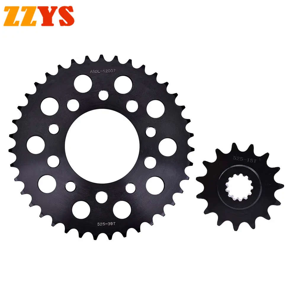 525 15T 39T 15 39 Tooth 400CC Motorcycle Front Rear Sprocket Gear Wheel Cam For Honda CB-1 CB1 CB400 CB400F CB 400 F 1 91 CB500