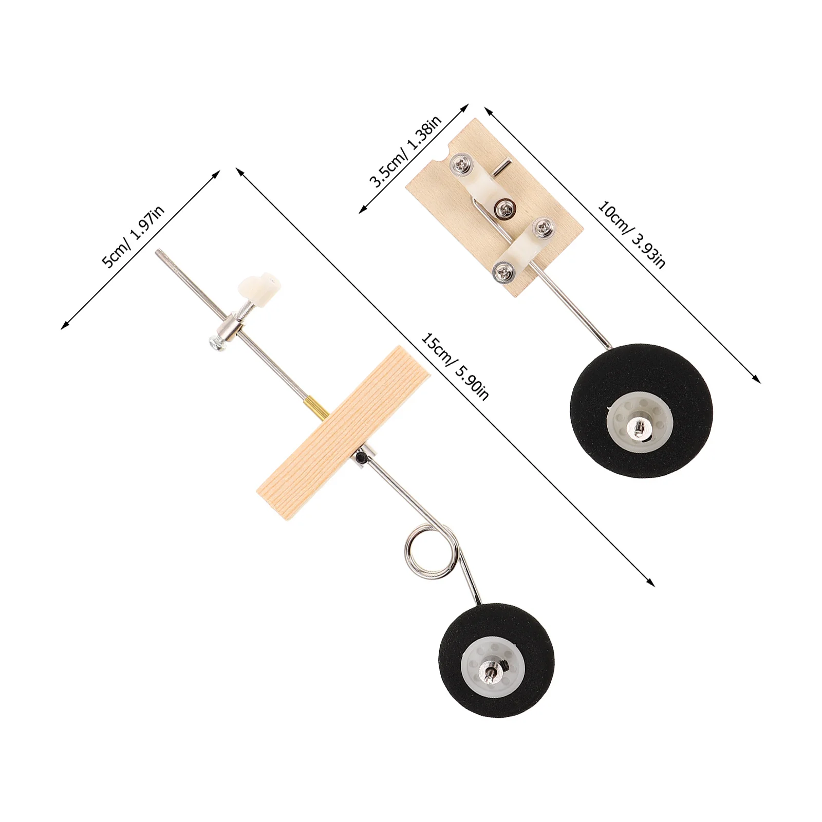 2 jeux de roues d'atterrissage pour avion Rc, remplacement de matériel d'avion, capacité de charge élevée, accessoires de train d'avion, pièces de rechange