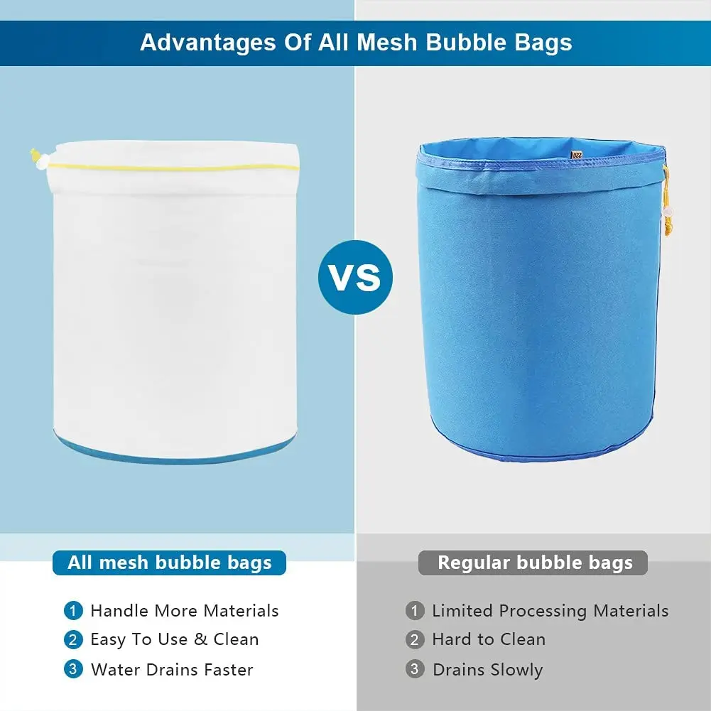 All Mesh Bubble Hash Bag 10 Gallonen Kit Eisfilter-Extraktorbeutel für den Innenbereich – Detail 5