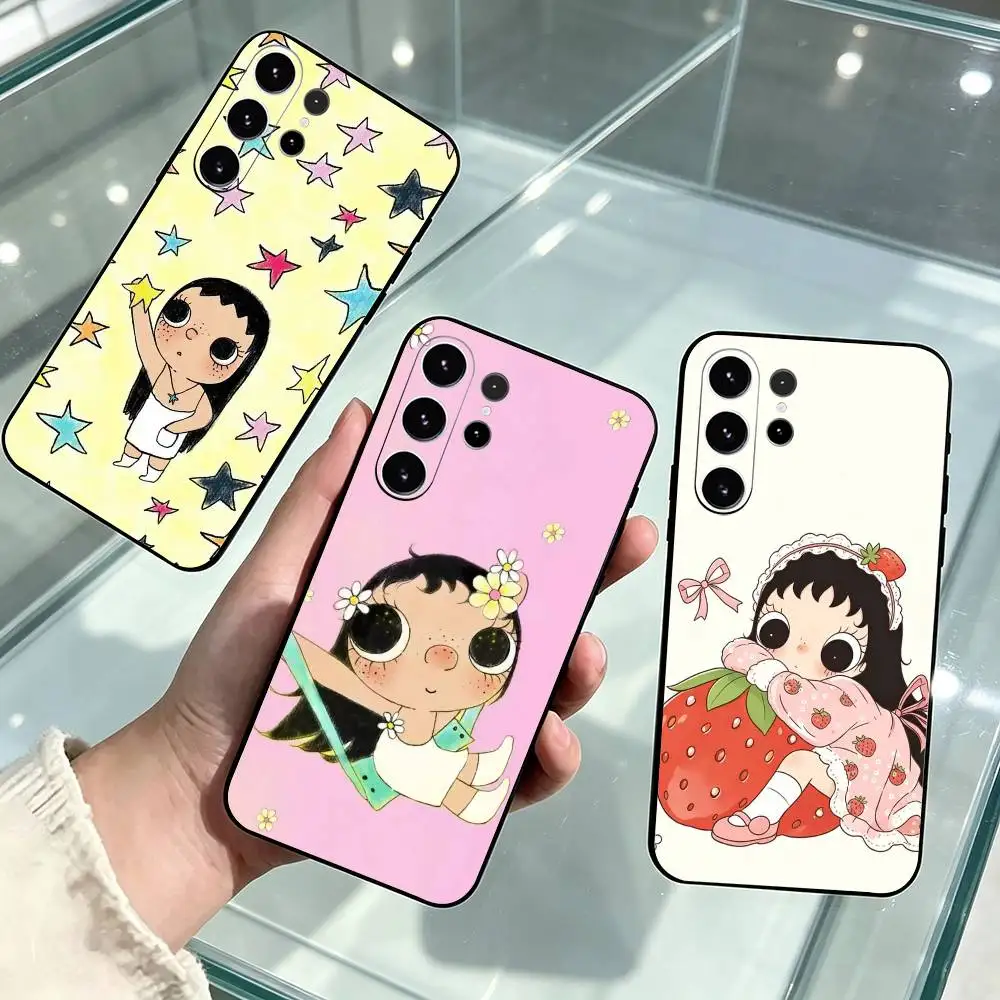 Xiao-O Yuy Cartoon  Phone Case For Samsung S26,S25,S24,S23,S22,S21,S30,Ultra,Plus,Fe,Lite,Note,10,Black Cover