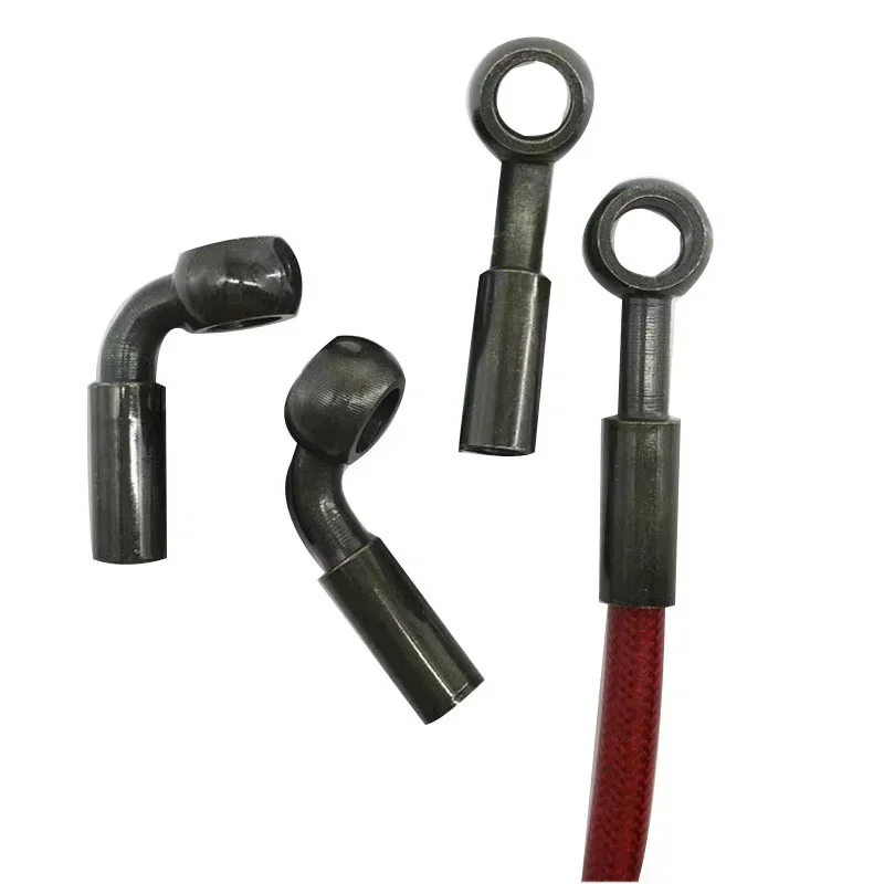 10X 10mm Motorcycle Hydraulic Reinforced Brake Clutch Oil Fuel Hose Line Pipe Fitting Joint Brake Line Adapter 0 28 90 Degree - Image 4