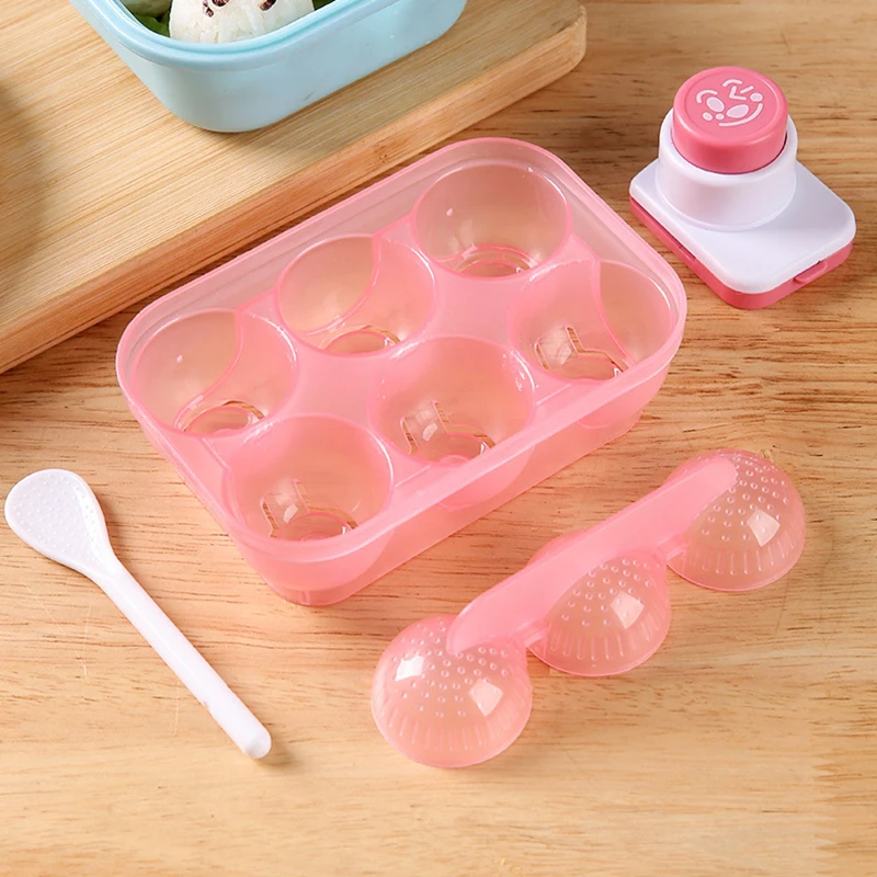 1pcs New Cartoon Mini Rice Ball Mold Sushi Mold Seaweed Embossing Mold Kids Lunch Diy Ball Shaped Bento Tools