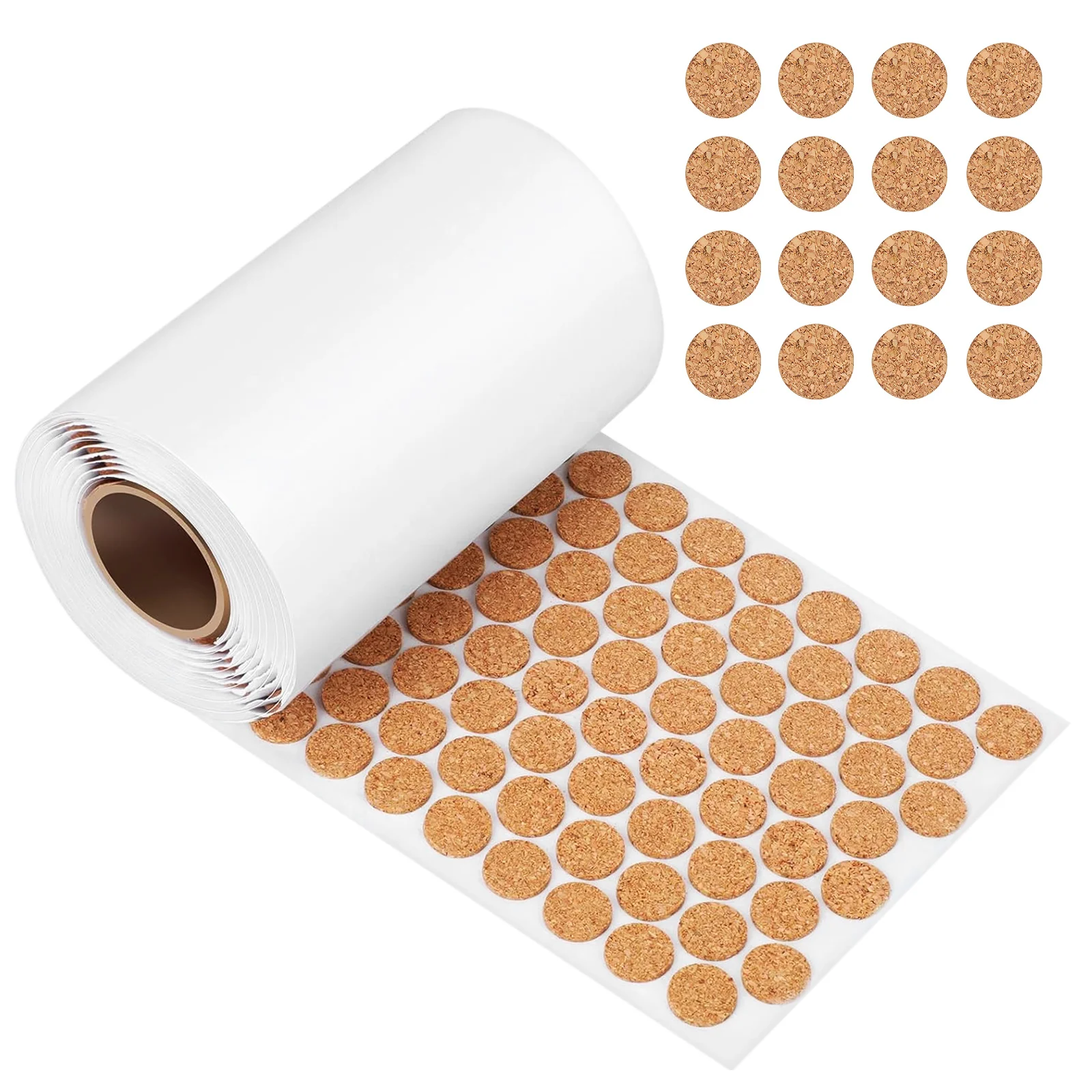 Bumper Cork Pad Tape Felt Pads for Coasters Cabinet Doors Self Adhesive Circles