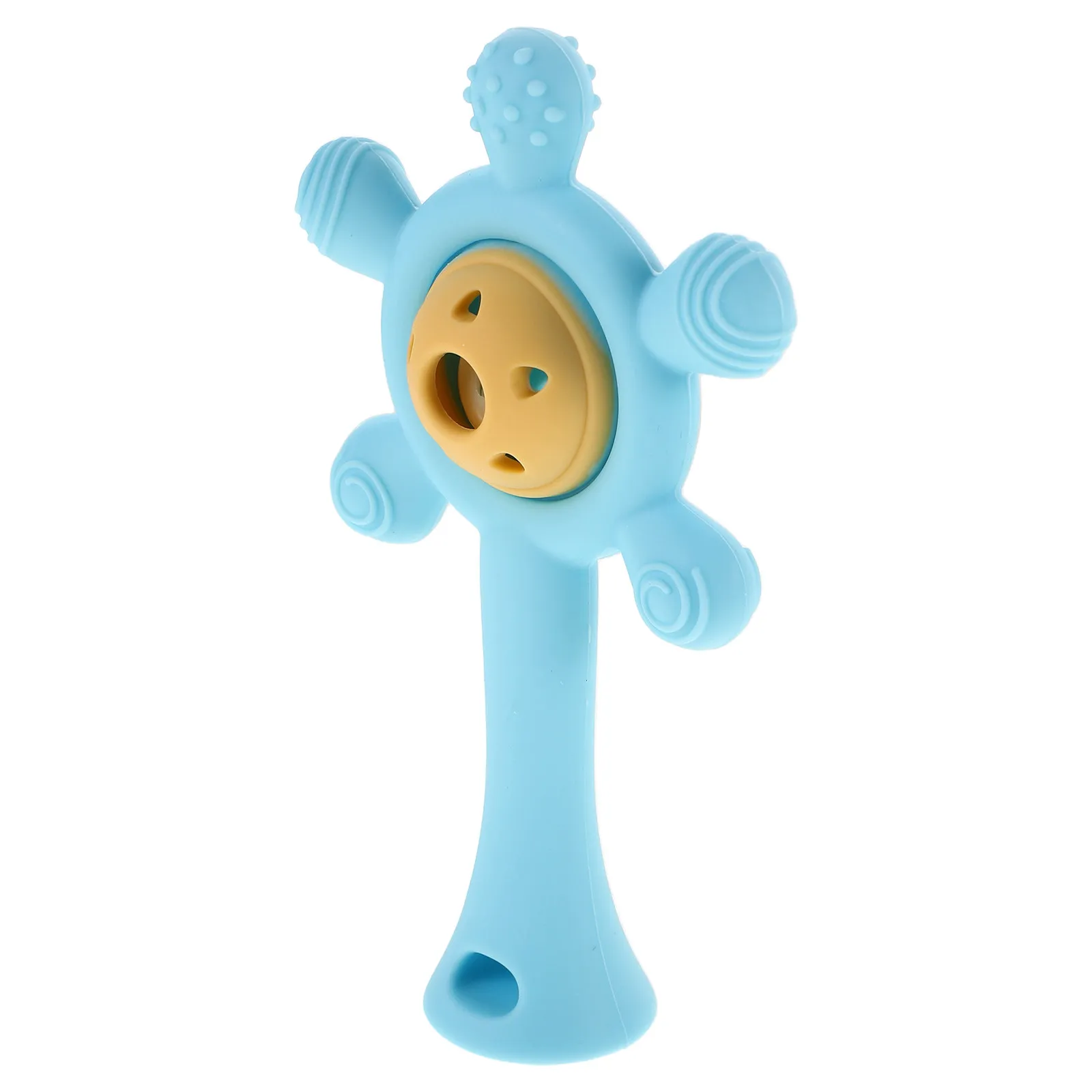 

Infant Rattle Teether Baby Silicone Teething Ring Newborn Ferris Wheel Shape Soothing Hand Grasp Sensory Teething Accessory
