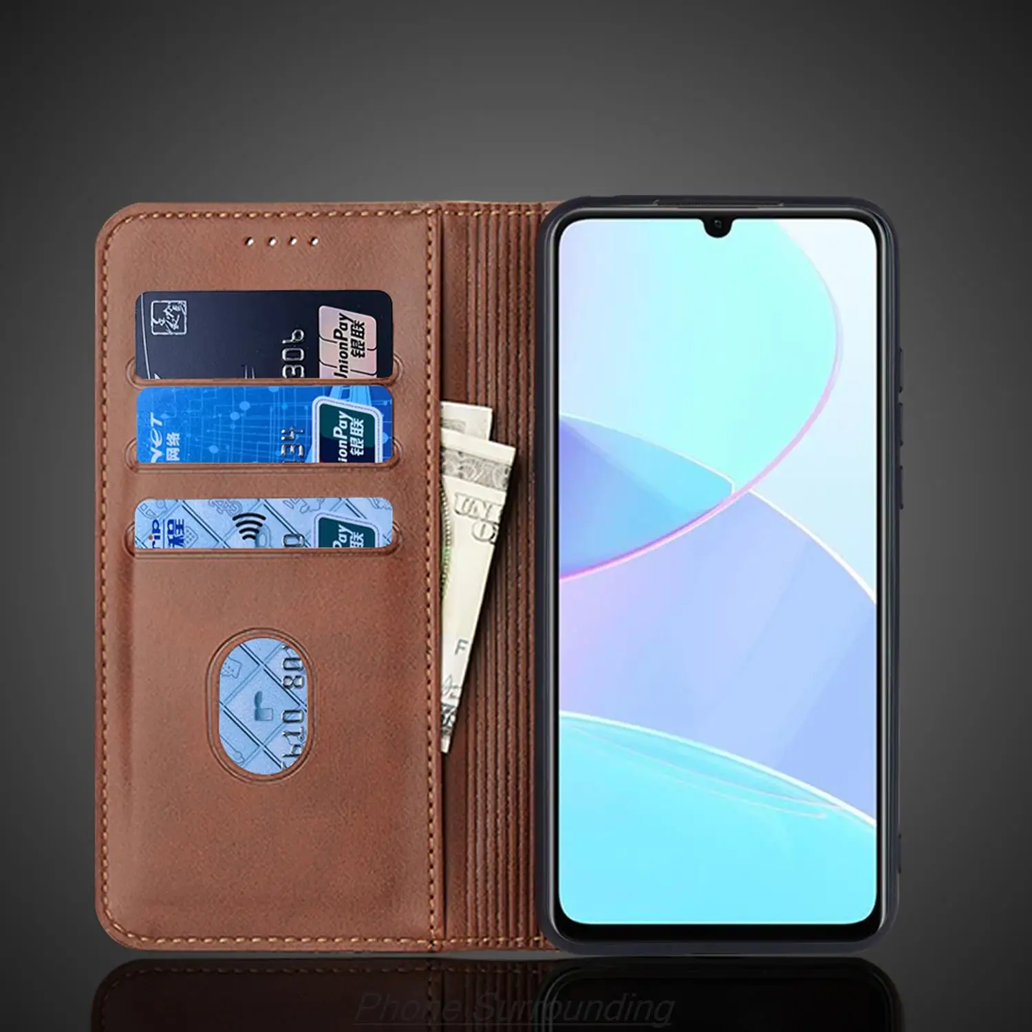 Leather Case for OPPO Realme C51 Flip Case Card Holder Holster Magnetic Attraction Cover Case Wallet Case Fundas Coque