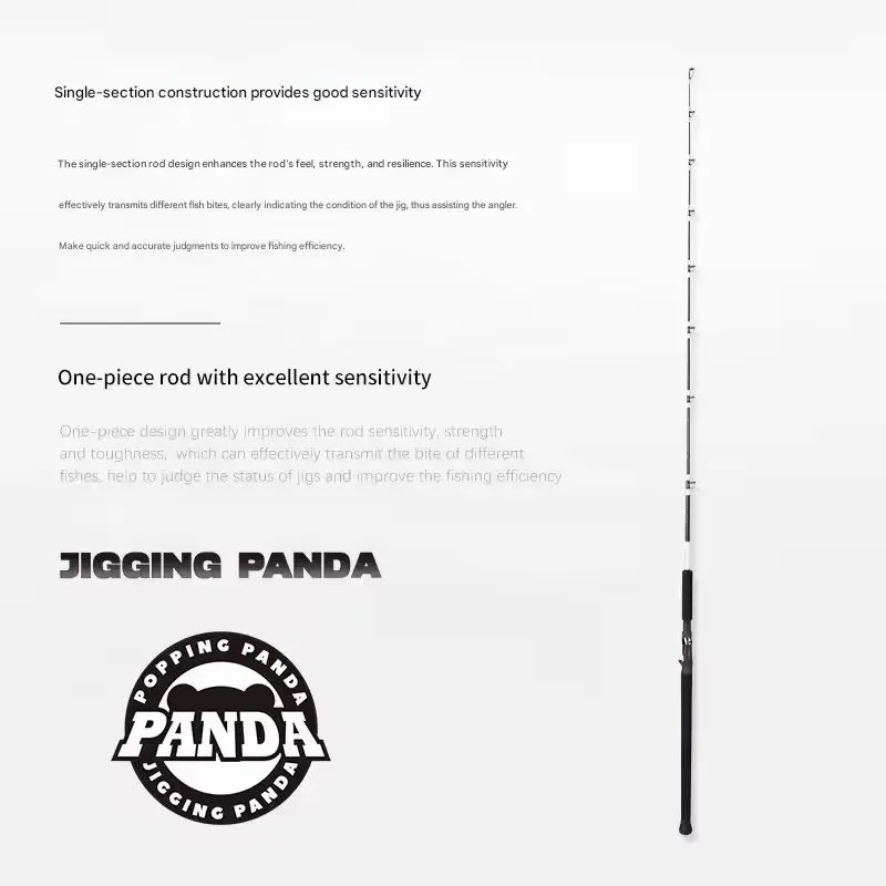 OEM ECOODA PANDA Series PDJ 61 LIGHT STEEL GENERAL Shore JIGGING ROD 185cm Casting Rod Drag Power15-20kg Rocking Rod