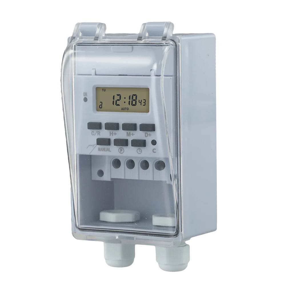 

1pc 220V Intelligent Timer KG316T-F Time Controller With Waterproof Transparent Cover Timing Switch Automatic Time Controller