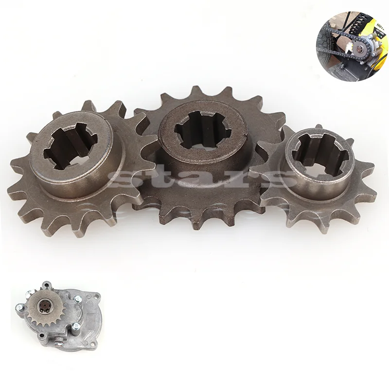 

T8F 11T 13T 17T 20T Front Gear Box Sprocket Pinion Sprocket Chain Cog Metal For 47cc 49cc Minimoto ATV Mini Bike Moped Scooter