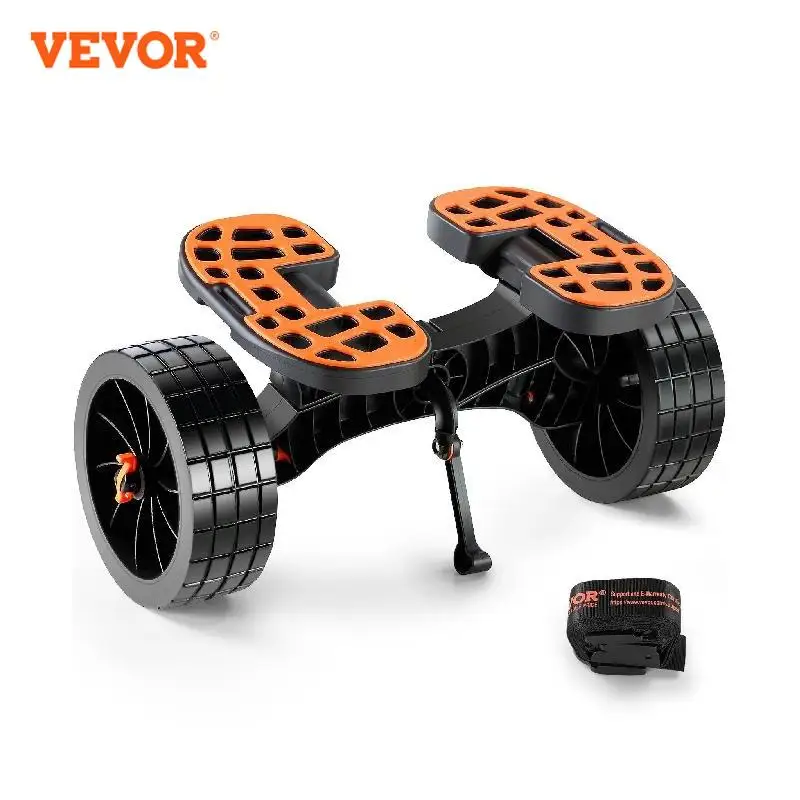 

VEVOR 320lbs Kayak Cart Detachable Canoe Trolley Cart with 10'' Solid Tires Adjustable Brackets for Paddleboards Float Mats Boat