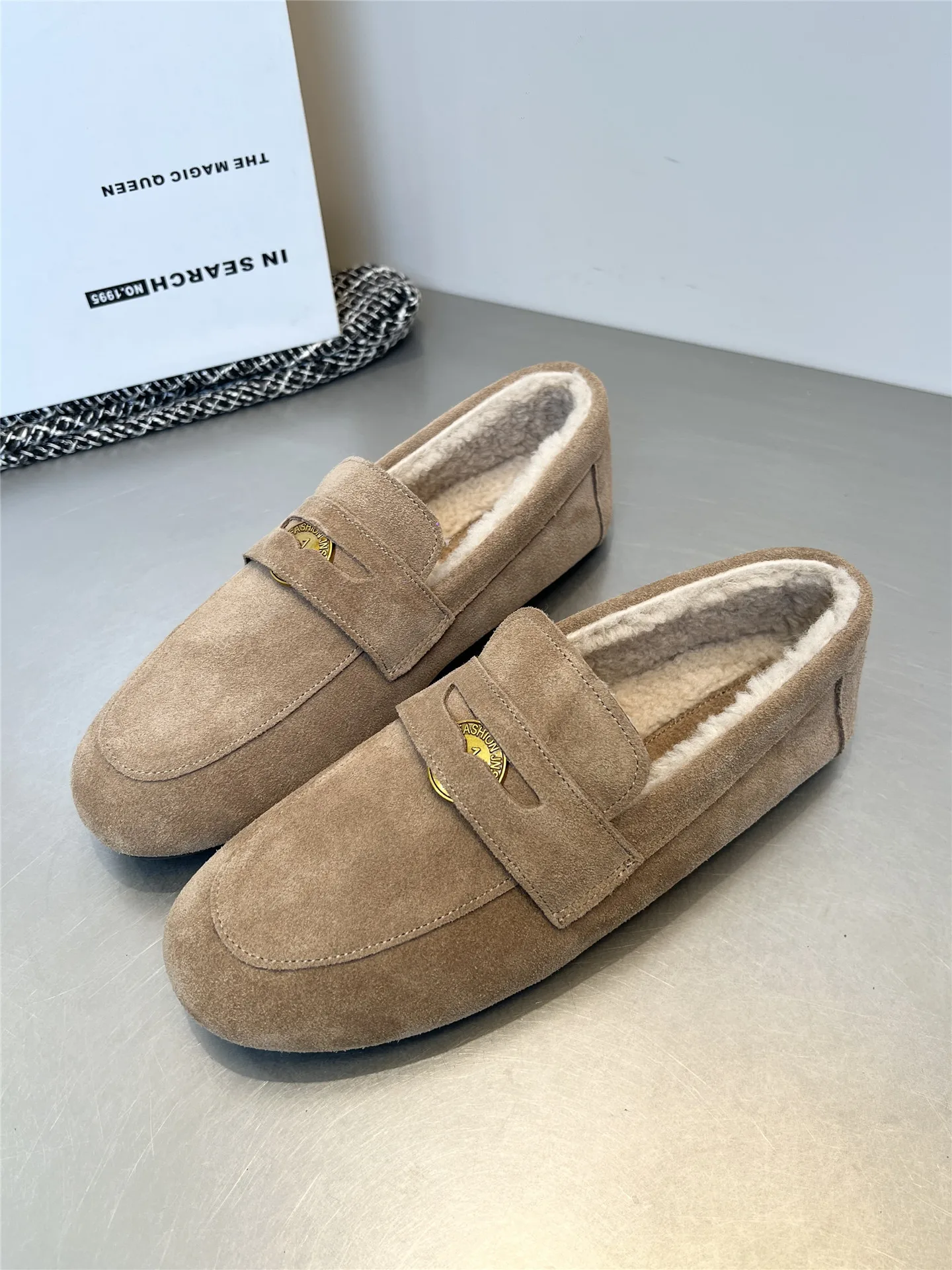 loers-a-talons-plats-en-faux-daim-pour-femmes-automne-hiver-doublure-plu-piece-d'or-mode-coreenne-bout-rond-semelle-exterieure-en-caoutchouc-oes