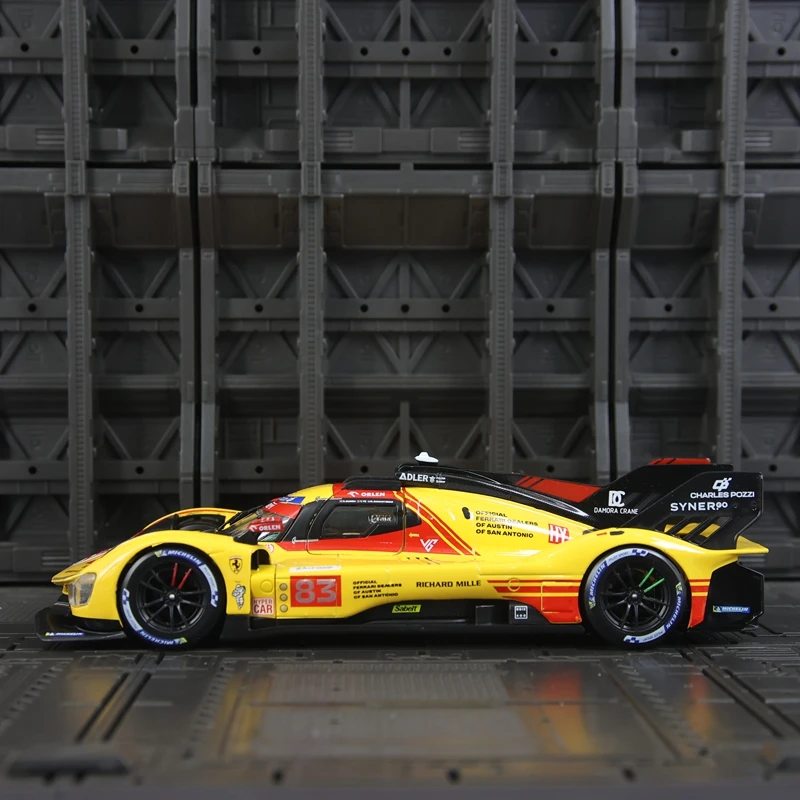 

Bburago 1:24 Simulation Ferrari 499P # 83 Alloy Super Racing Model Static Car suitable for collection and can be given as a gift