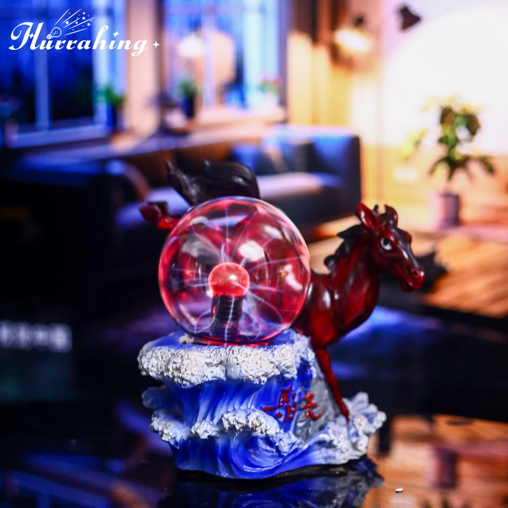 Horse to Success Crystal Plasma Light 4 Inch Glass Ball Touch Sensing Science Enlightenment Cool Interior Decoration Ornament