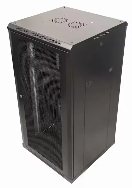 Gehärtete Glastür, 22 HE-Rack, 1,2 m Netzwerkserver-Rack-Schrank HK-TA6622-22U