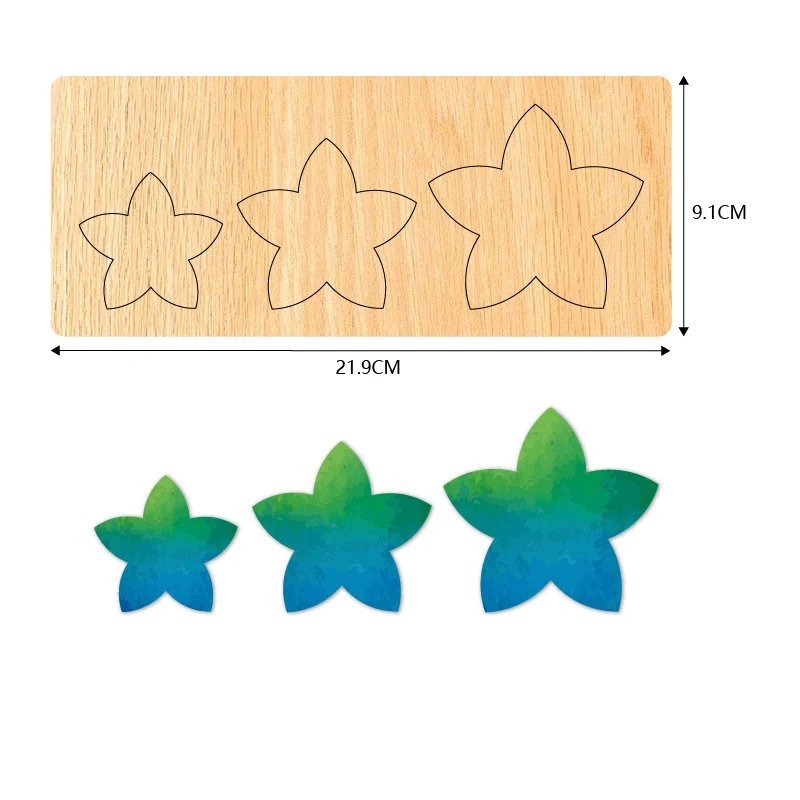 قالب قطع خشبي على شكل نجمة ZYC-818 مناسب لآلات القطع #3