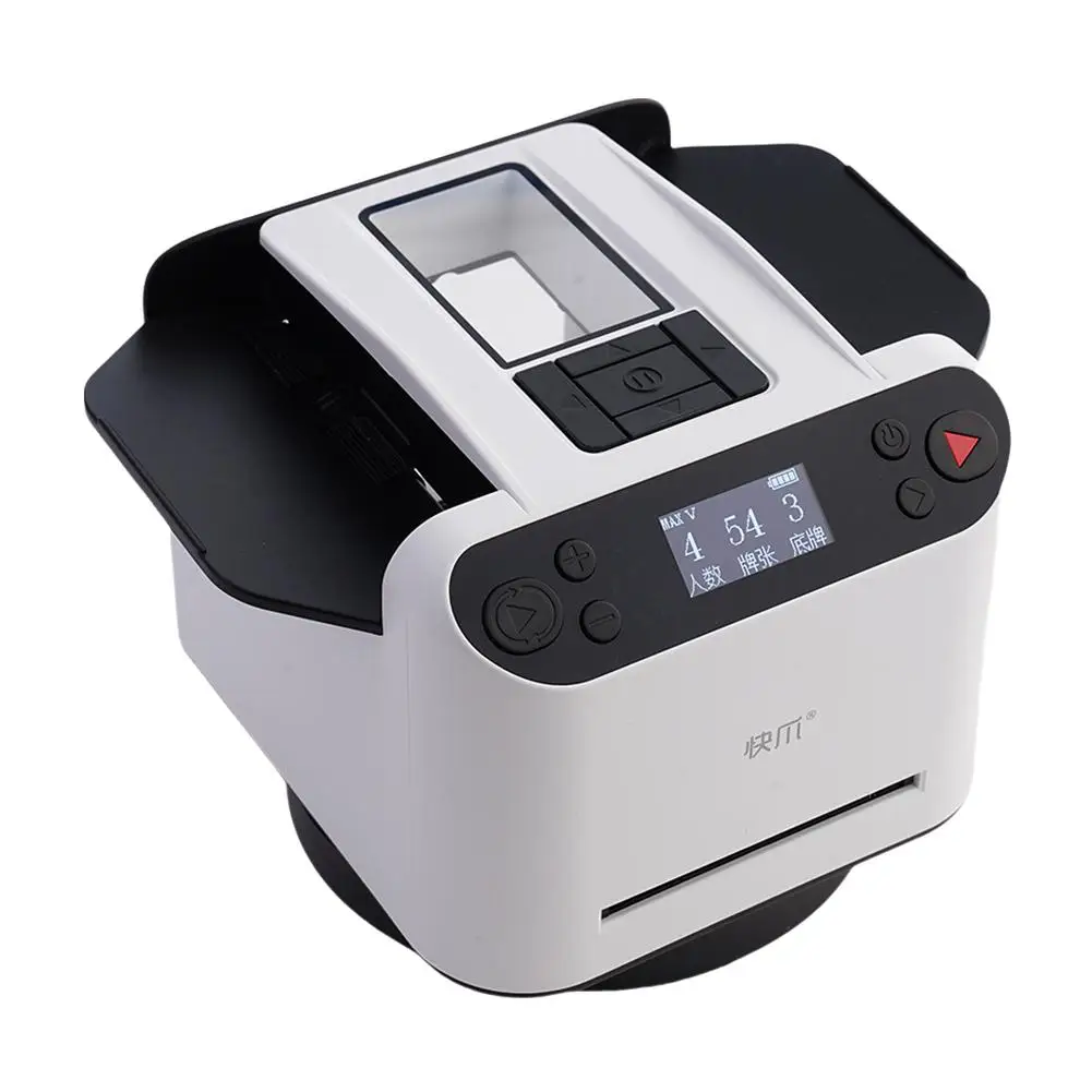 

Fully Automatic Card Dealer Machine 360°Rotating Rechargeable Card Shuffing Machine for Texas Hold'em, Home Card Games
