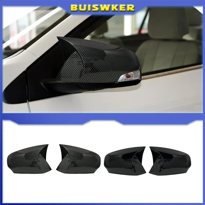 Car Accessories Piano Black Tuning Auto Sport Bat Design RS Side Bat Design Mirror Cover for Renault Fluance için 2010-2016