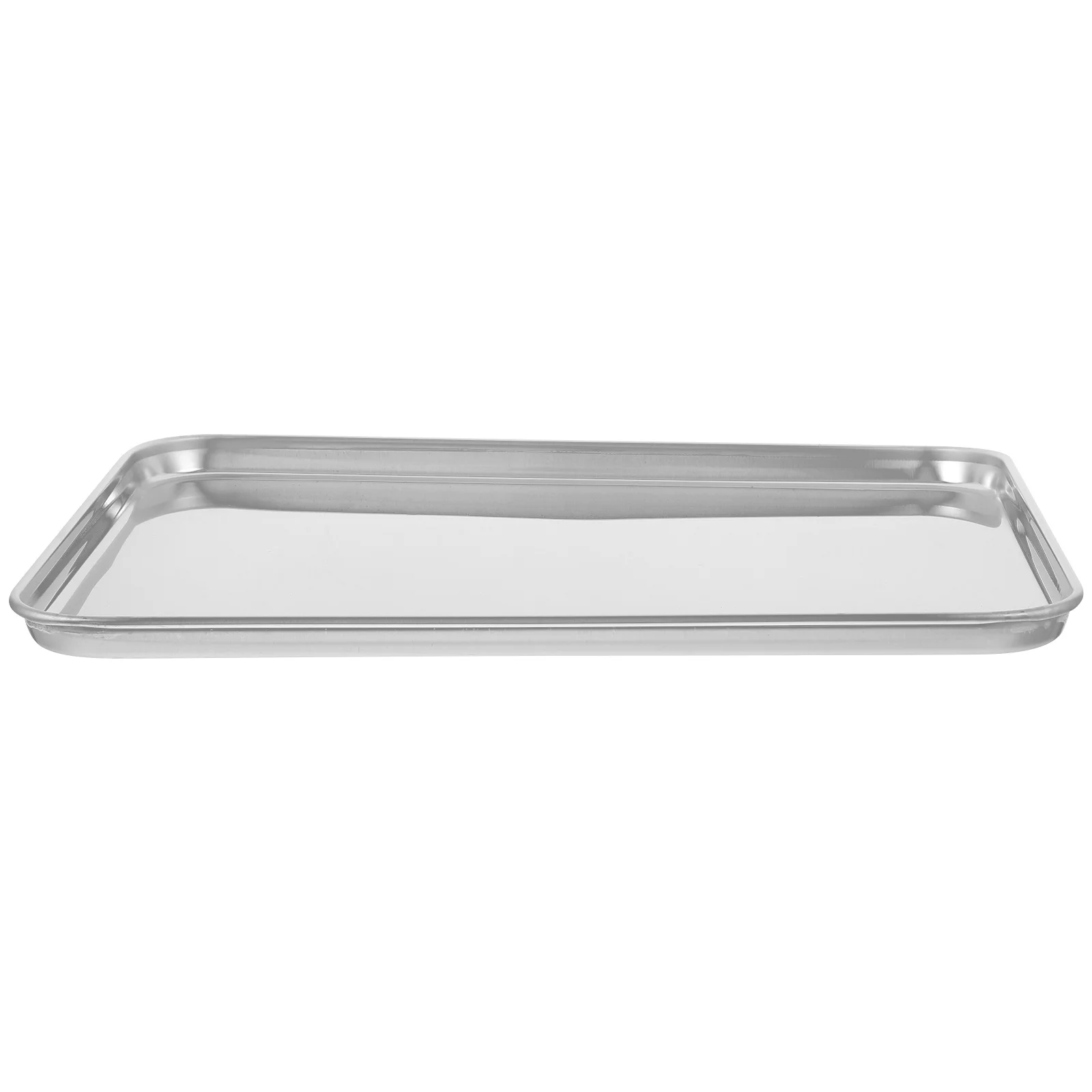 

1pc Stainless Steel Rectangular Barbecue Tray Flat Bottom Grill Plate For Baking Steaming Sausages Rice Rolls Kitchen Food