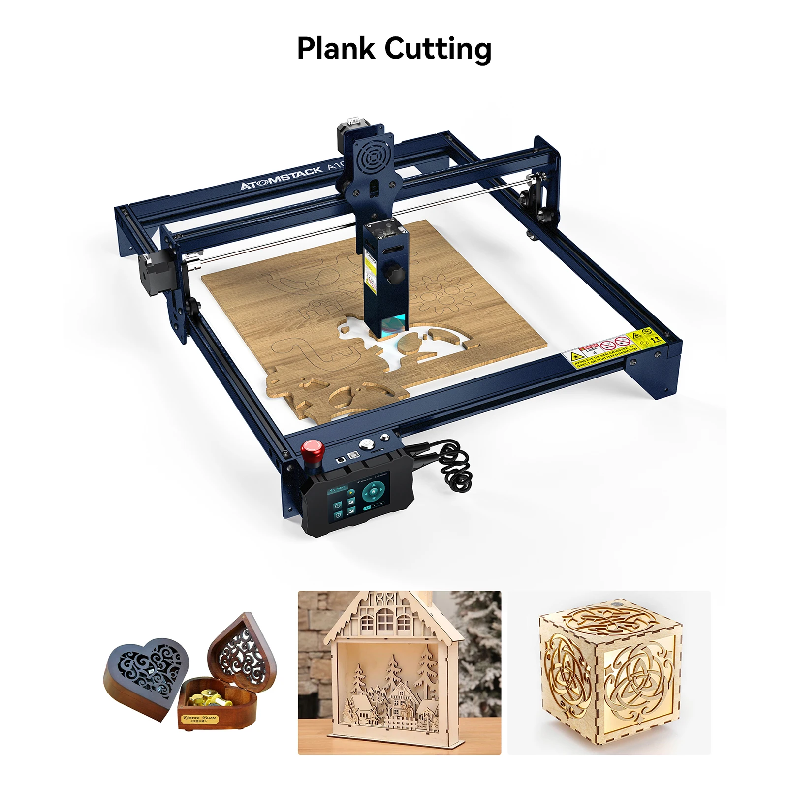 레이저 조각기 절단기 레이저 조각기 절단 10-11W 출력 전력 410x400mm 50W A10 Pro 블루 레이저 조각기