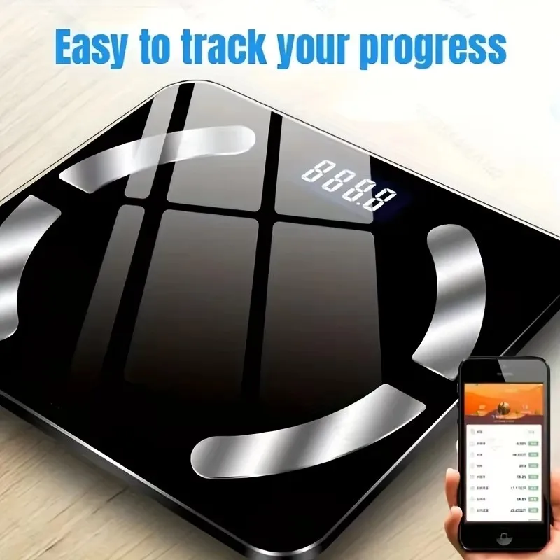 1pc Bluetooth Body Fat Scale - Smart Weight Scale with App Connectivity, Accurate Measurement of Body Weight, Fat Percentage